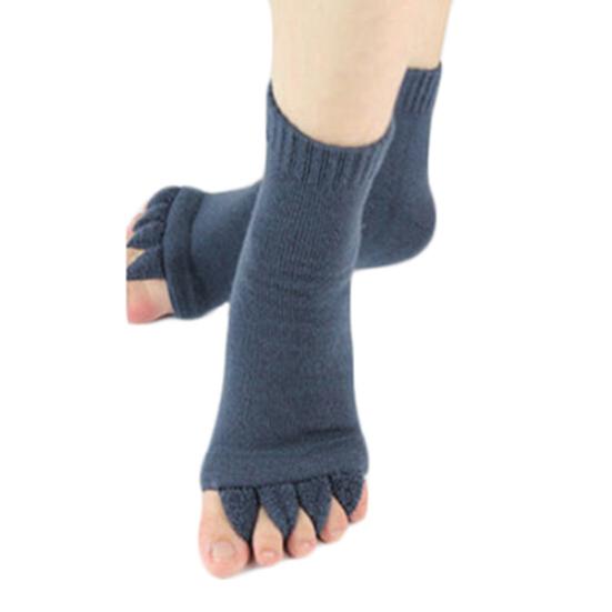 1 Pair Yoga GYM Massage Five Toe Separator Socks Foot Alignment Pain Relief