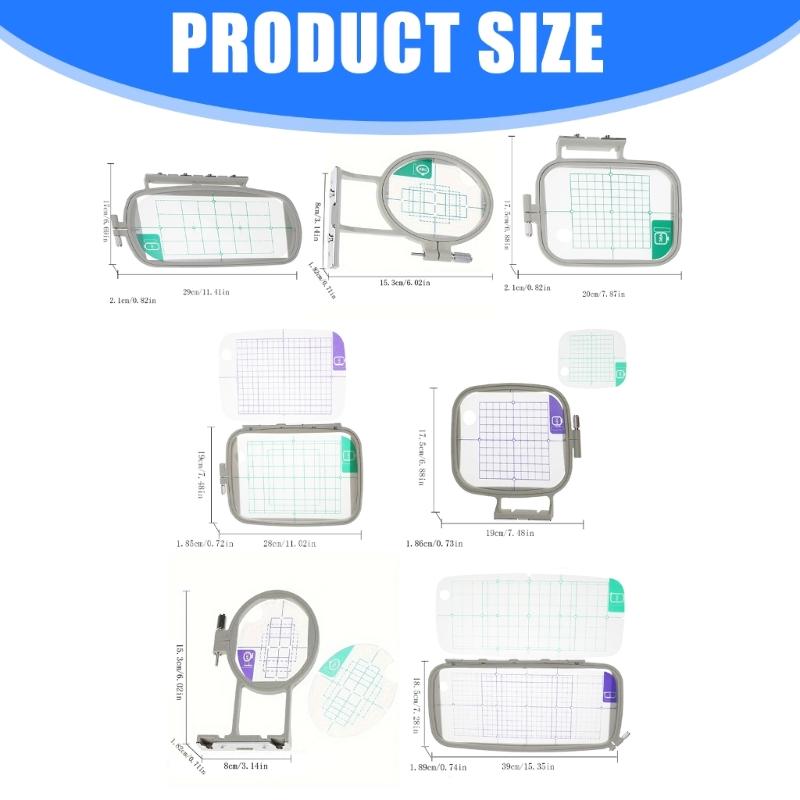 Telaio Multifunzione per Ricamo a Scatto su Telaio in Plastica per Macchina da Cucito Domestica Strumento per Artigianato