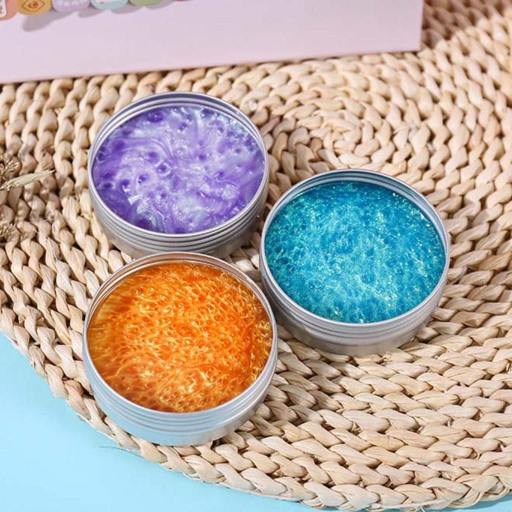 Crystal Clear Non-newtonian Liquid Clay Toys Transparent Colorful Liquid Crystal Slime Stretchy Non-Toxic