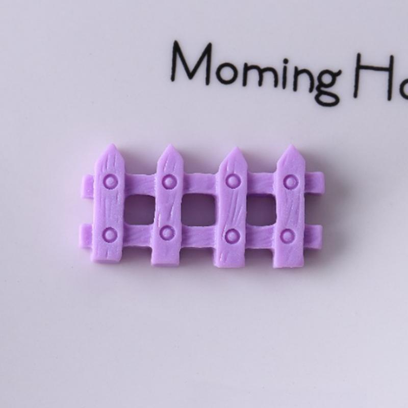 

10 шт. Мультяшный миниатюрный смоляной забор Мини материалы для рукоделия фиолетовый