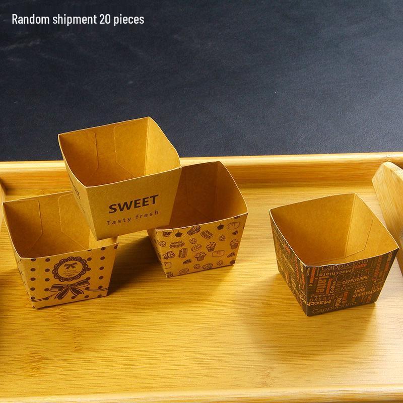 Oven-Safe Thickened Kraft Paper Cupcake Box Liner