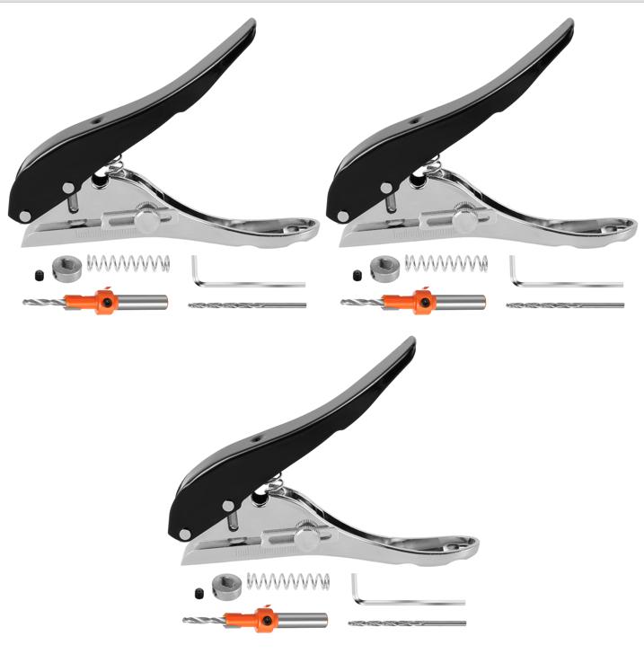 Hole Punch 5/16 inch Heavy Duty Single Puncher,Paper Portable Hand Held Long Edge Punching Plier Handheld Tool with Limiter