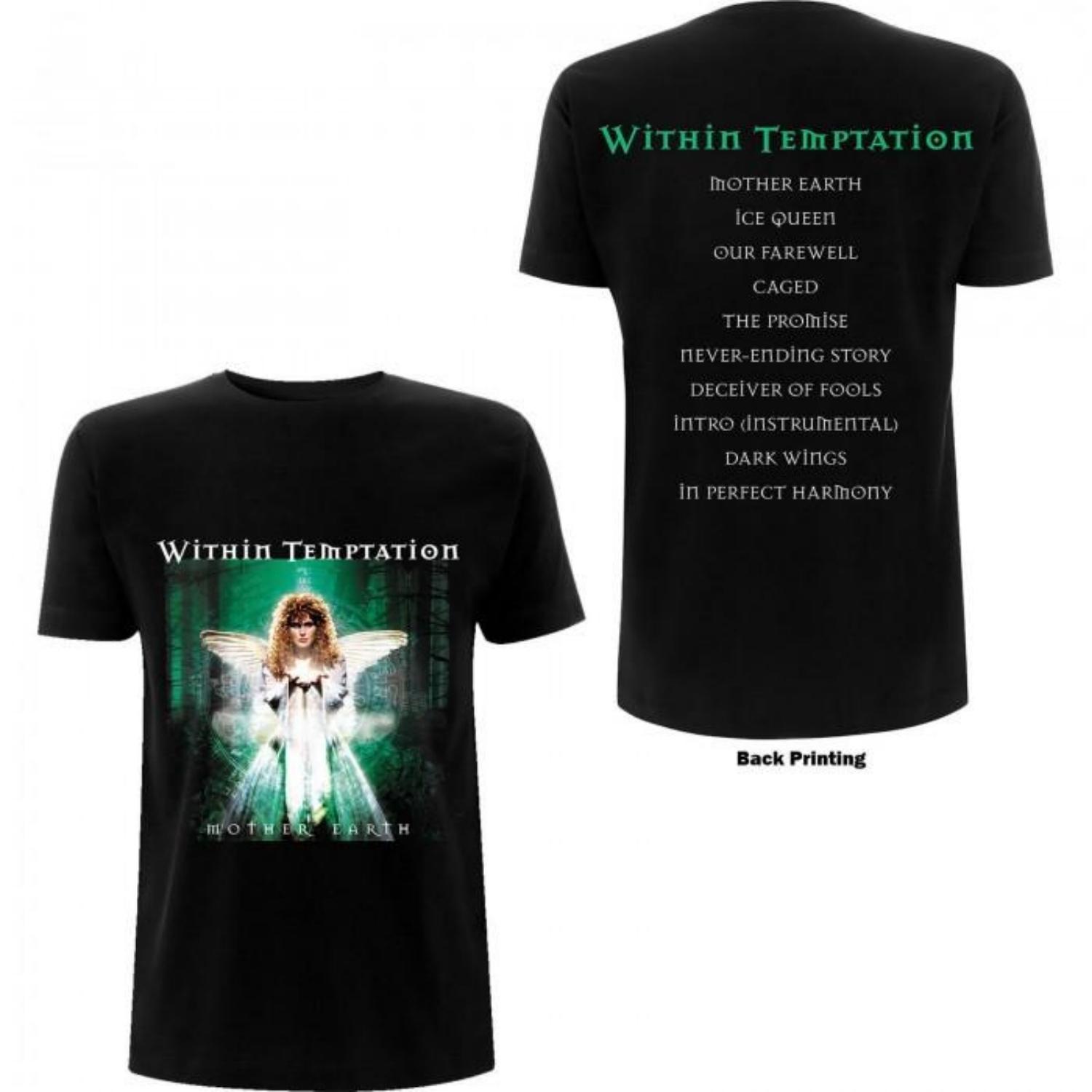 

Within Temptation Unisex Adult Mother Earth Back Print Cotton T-Shirt S разноцветный