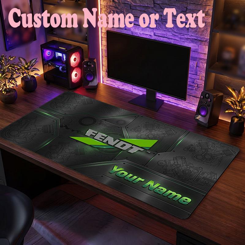 Fendt Customized Name Text Mouse Pad, Large Desk Mouse Mat Personalized Home Office Present