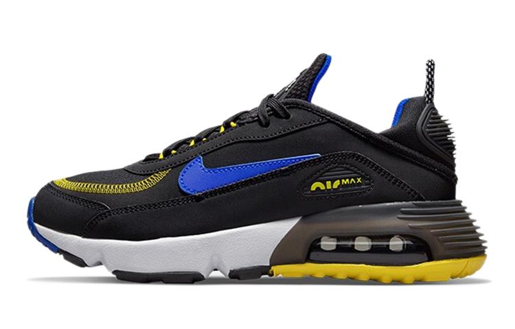 Детские кроссовки для бега Nike Air Max 2090 Low Top Черно-сине-желтые Подростковые DH9738-005 37.5