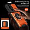 KEYSION Magnetic Phone Case for HONOR 200 Pro 5G Slide Camera Lens Protection Upright Kickstand 360° Ring Shockproof Back Cover