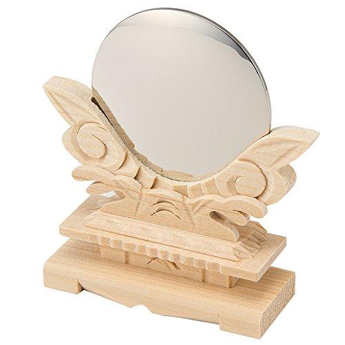 Buddhist Altar Shop Takita Shoten Shinto Mirror (with stand) Metal "Hon-Kami" 2 Sun (6cm diameter x 10cm height) Essential for offerings to the gods a