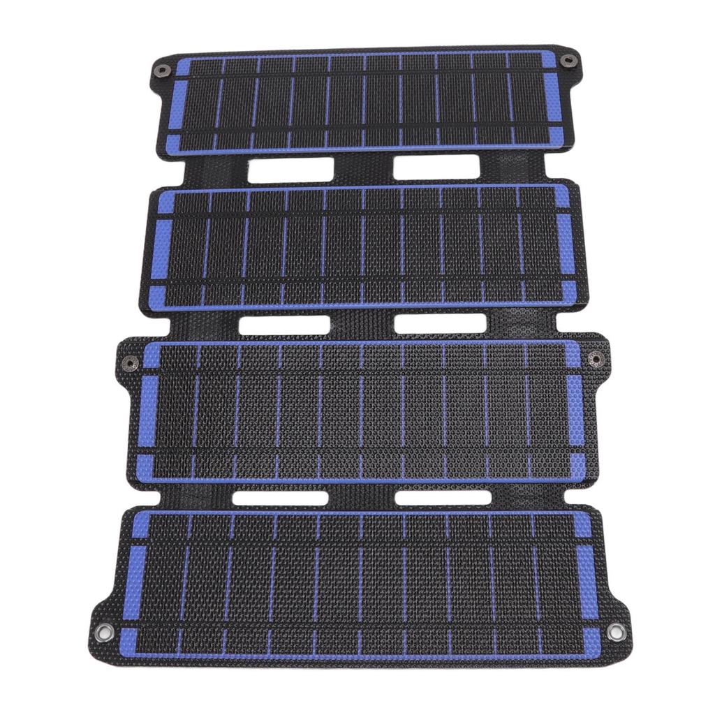 Solar Panel Folding Monocrystalline Silicon 2 USB Output Flexible ETFE Solar Panel 14W 5V Blue