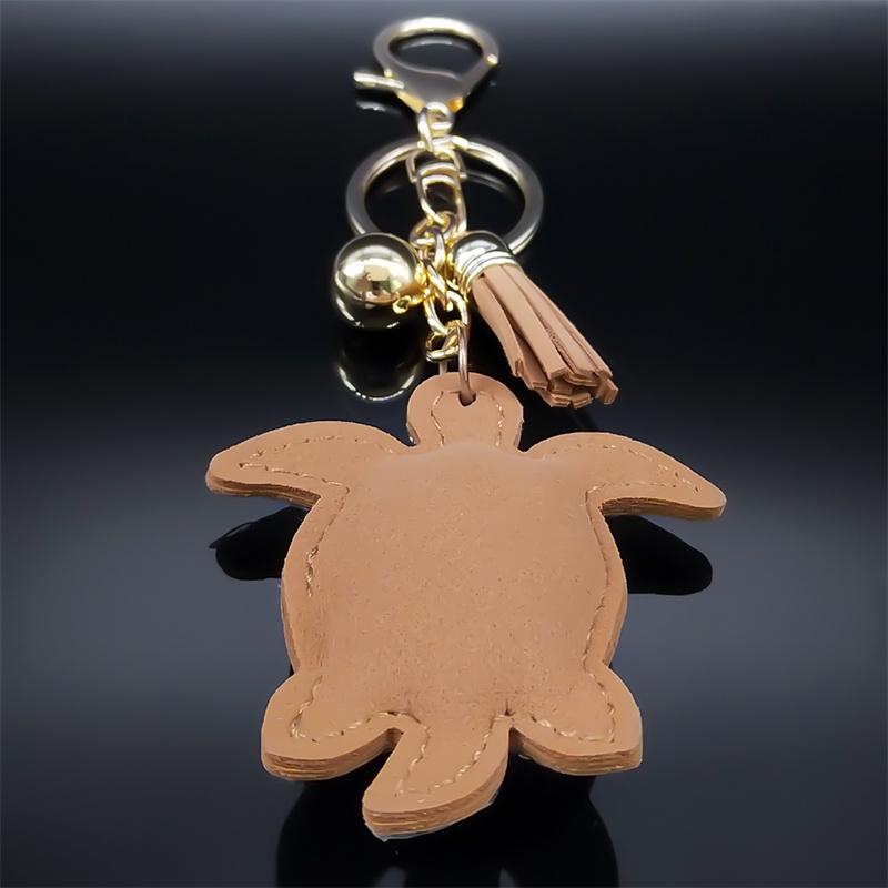 Sweet Cute Cartoon Sea Turtle Keychain Women Men Alloy Full Rhinestone Key Chain Keyrings Hanging Jewelry Accessories K5120S05