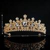 Baroque Style Princess Headband Gold Plated Bridal Tiara Fairy Rhinestone Headband  Pageant