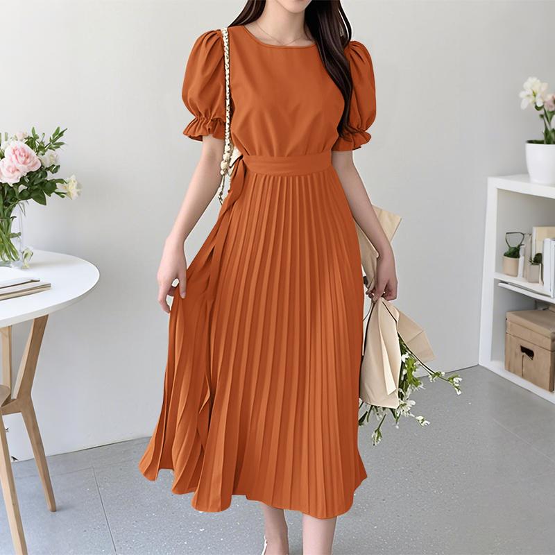 

ZANZEA Женское повседневное летнее платье с круглым вырезом и короткими рукавами, плиссированное XL