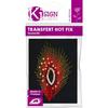 Thermo Embroidery Motif - Red Feather - 11x7cm - Ideal for Sewing - Easy To Apply