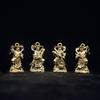 Statues Dorées Rétro des Quatre Rois Célestes Ornements de Bureau Curiosités Antiques Sculptures en Bronze Bouddha Articles en Bronze Vintage
