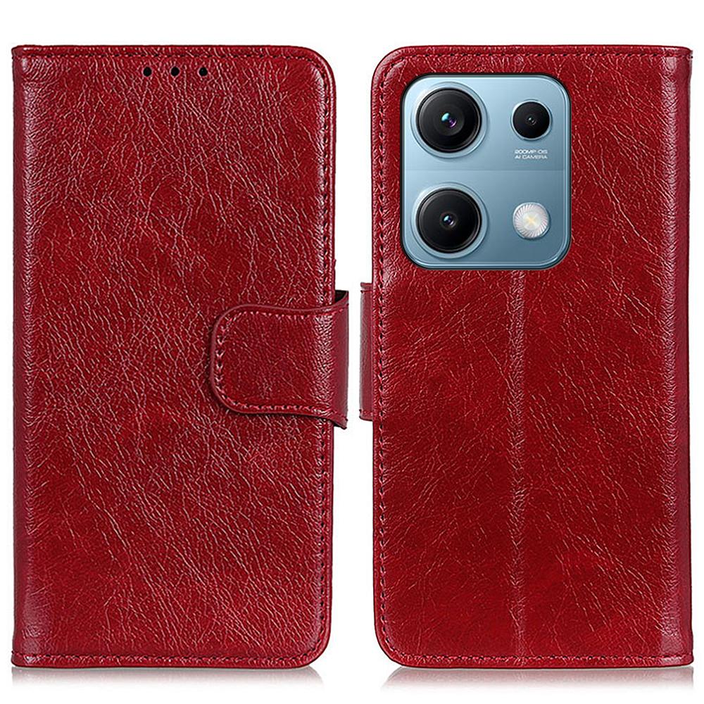 For Xiaomi Redmi Note 14S 4G Case Nappa Texture Split Leather Wallet Phone Cover