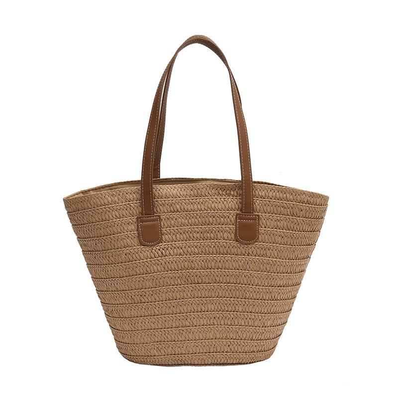 Summer New Internet Celebrity Explosive Fashion Trend Straw Woven Bag for Women, Large Capacity Versatile Single Shoulder Handbag