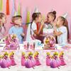 51PCS Princess Peach Party Tableware Include Tablecloth Paper Plates Napkins Cup