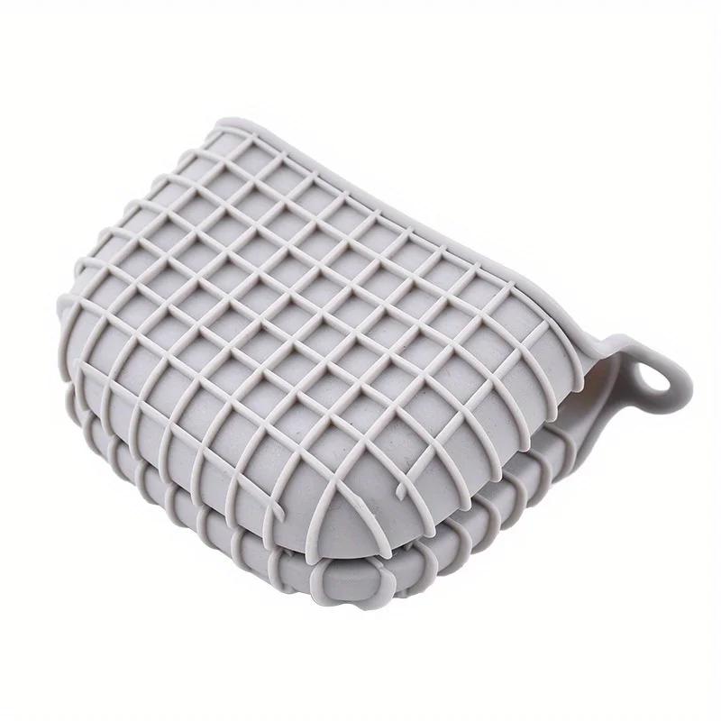 2Pcs/Pair Insulated Hand Grip Waffle Silicone Anti-heat Gloves Baking Oven Microwave Plate Holder Anti-slip Anti-heat Gloves Mat