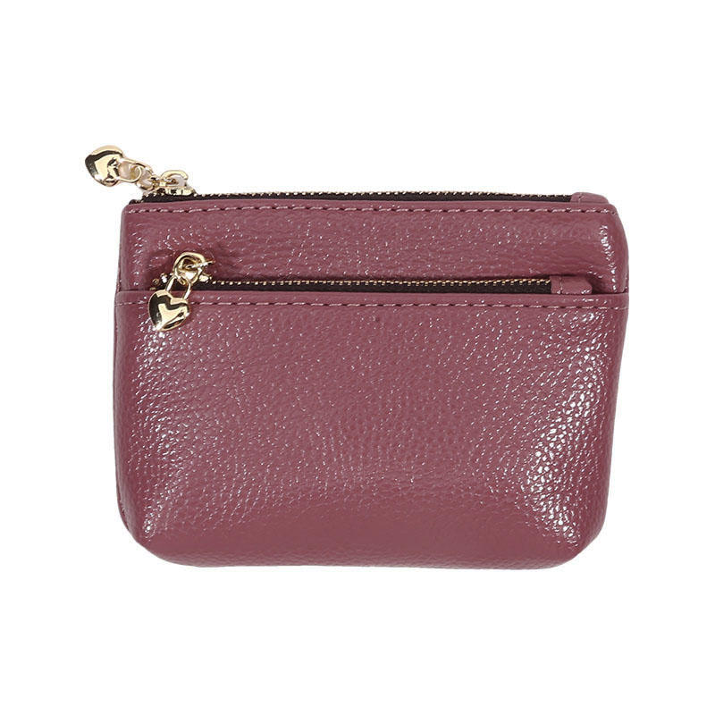 PU Leather Coin Purse Wallet With Card Slots Coin Organizer Change Holder Card Case Leather Zipper Storage Bag