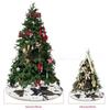 1pcs Hot Selling Cow Print Fleece Christmas Tree Skirt Polyester Tree Mat for Home Decor Holiday Carpet Pad Home Decoration