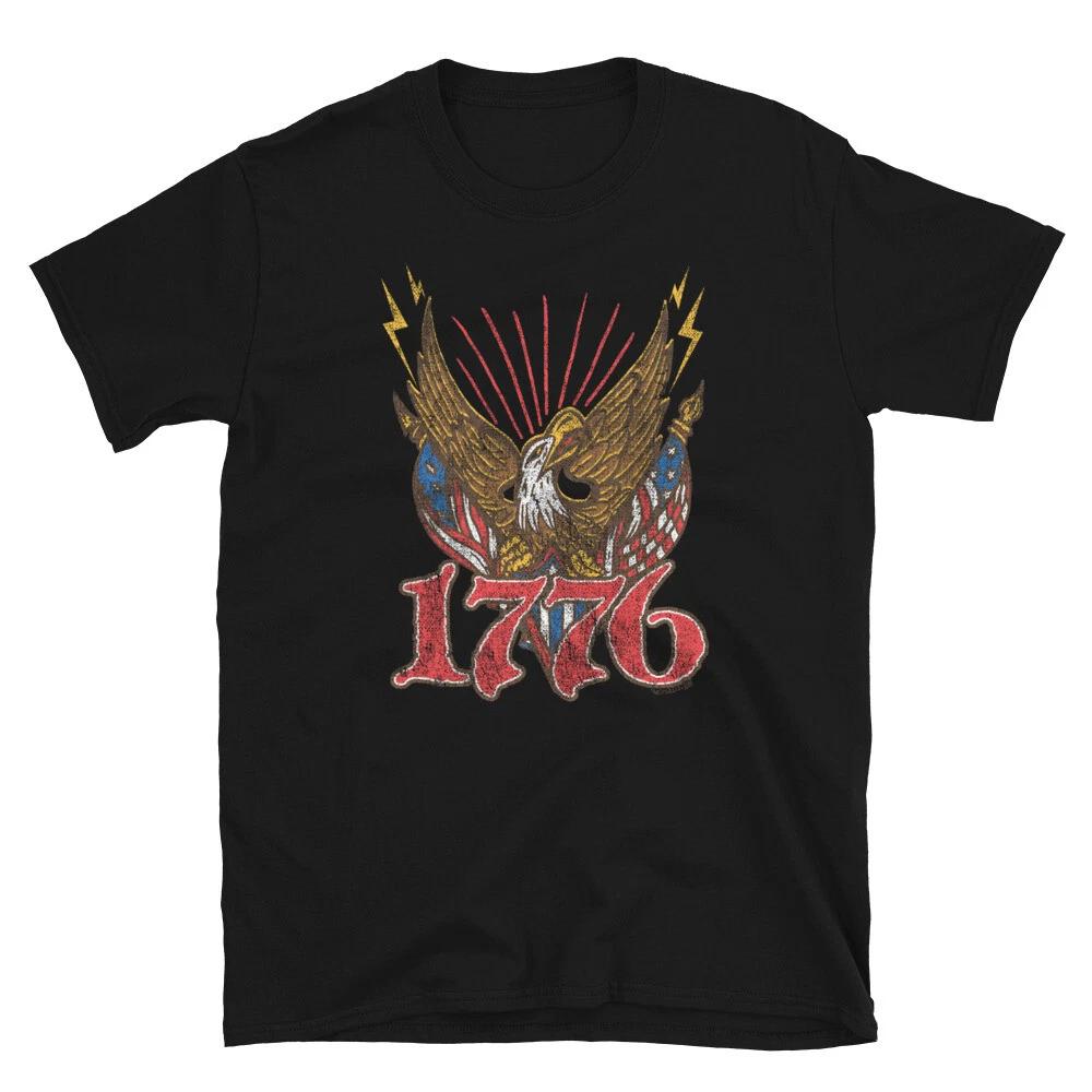 1776 Eagle Shield Traditional Tattoo Flash Short-Sleeve Unisex T-Shirt Agorables 4XL