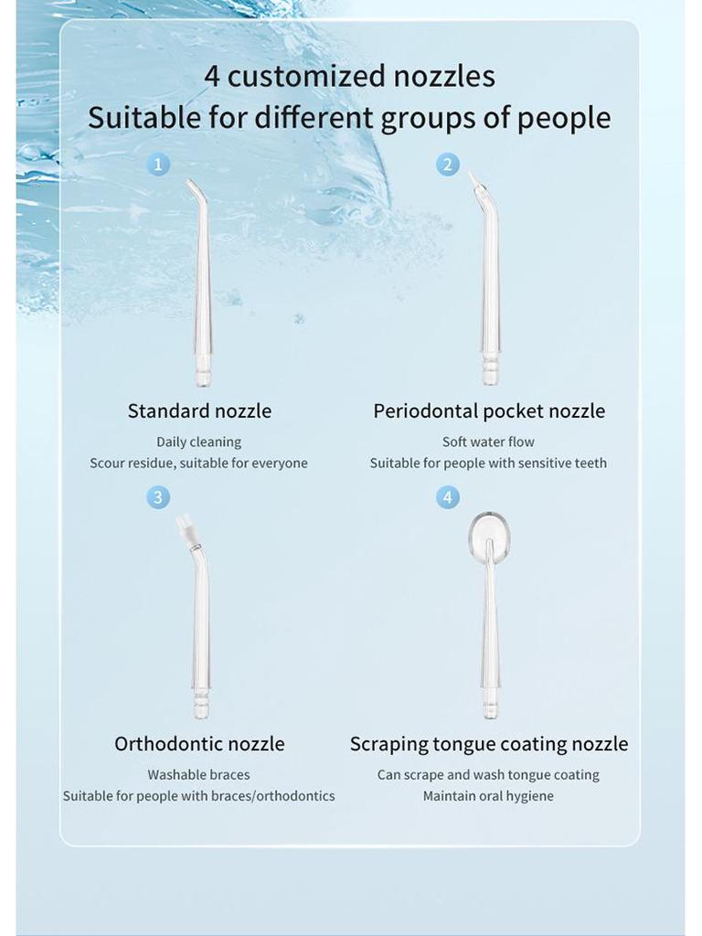 Tragbarer Wasserdichter Elektrischer Munddusche - Intelligenter Mundreiniger