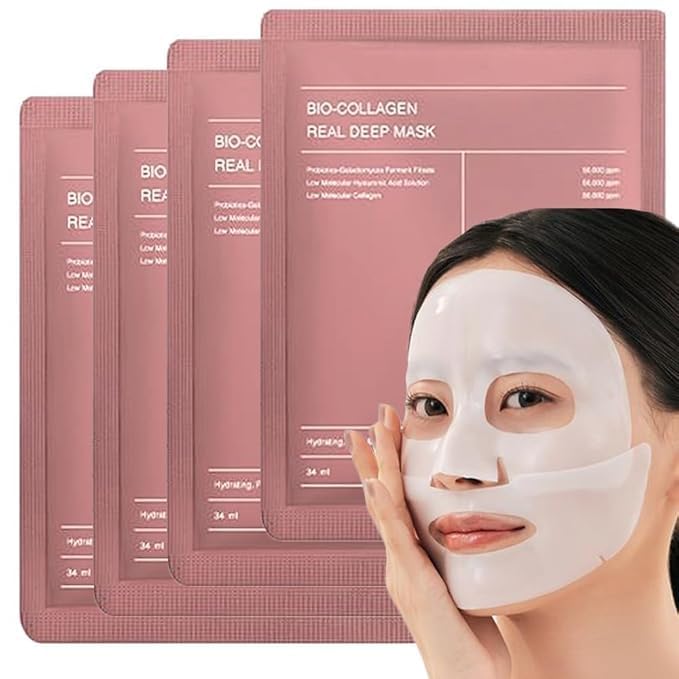 QUIXOTIC Glow Rest Bio Collagen Face Mask Overnight - Korean Collagen Mask for Glass Skin | Hydrating, Pore Minimizing, Skin Firming | 50,000ppm Co