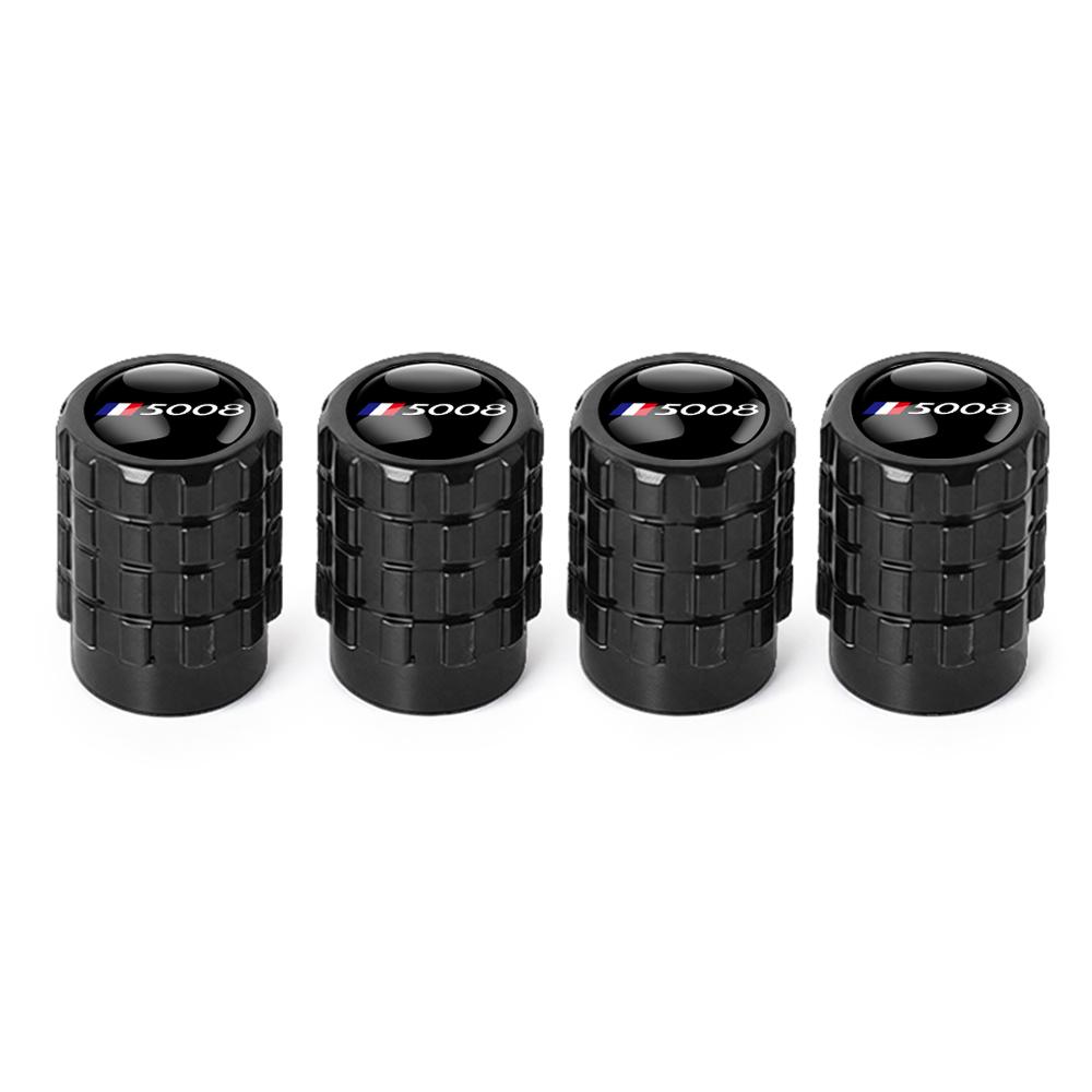 4Pcs Aluminum Wheel Tire Valve Caps Dust Stem Cover Badge For Peugeot 206 207 208 306 307 308 508 106 107 108 2008 3008 5008 RCZ