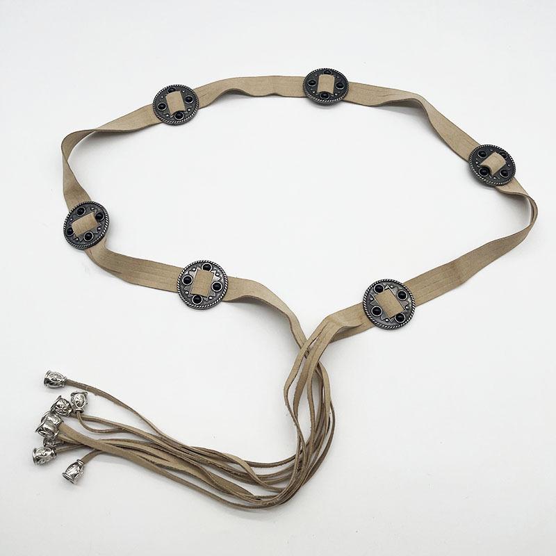 Vintage Waist Chain Fringed Belt Belt Bohemian Decoration with Waist Chain