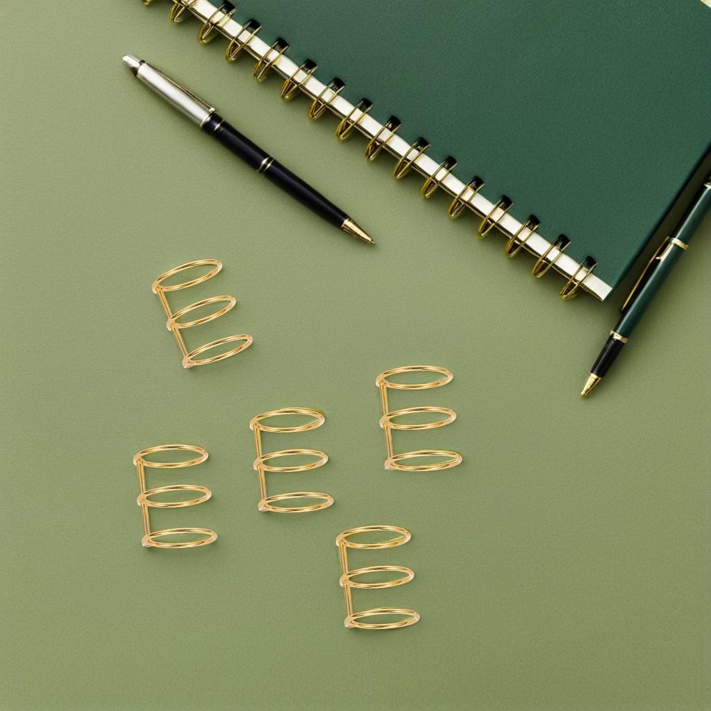 10Pcs Three Hole Binder Rings Large Metal Loose Leaf Book Binding Rings for Flash Card Clips Notebook Stationery
