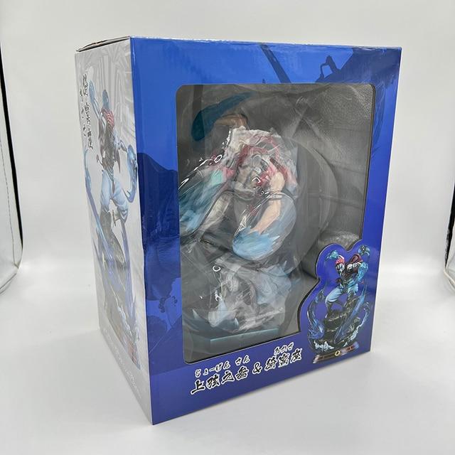 26cm Kimetsu Yaiba Akaza Anime Figure Kokushibou Demon Slayer Action Figure Agatsuma Zenitsu /Daki /Gyuutarou Figurine Doll Toy