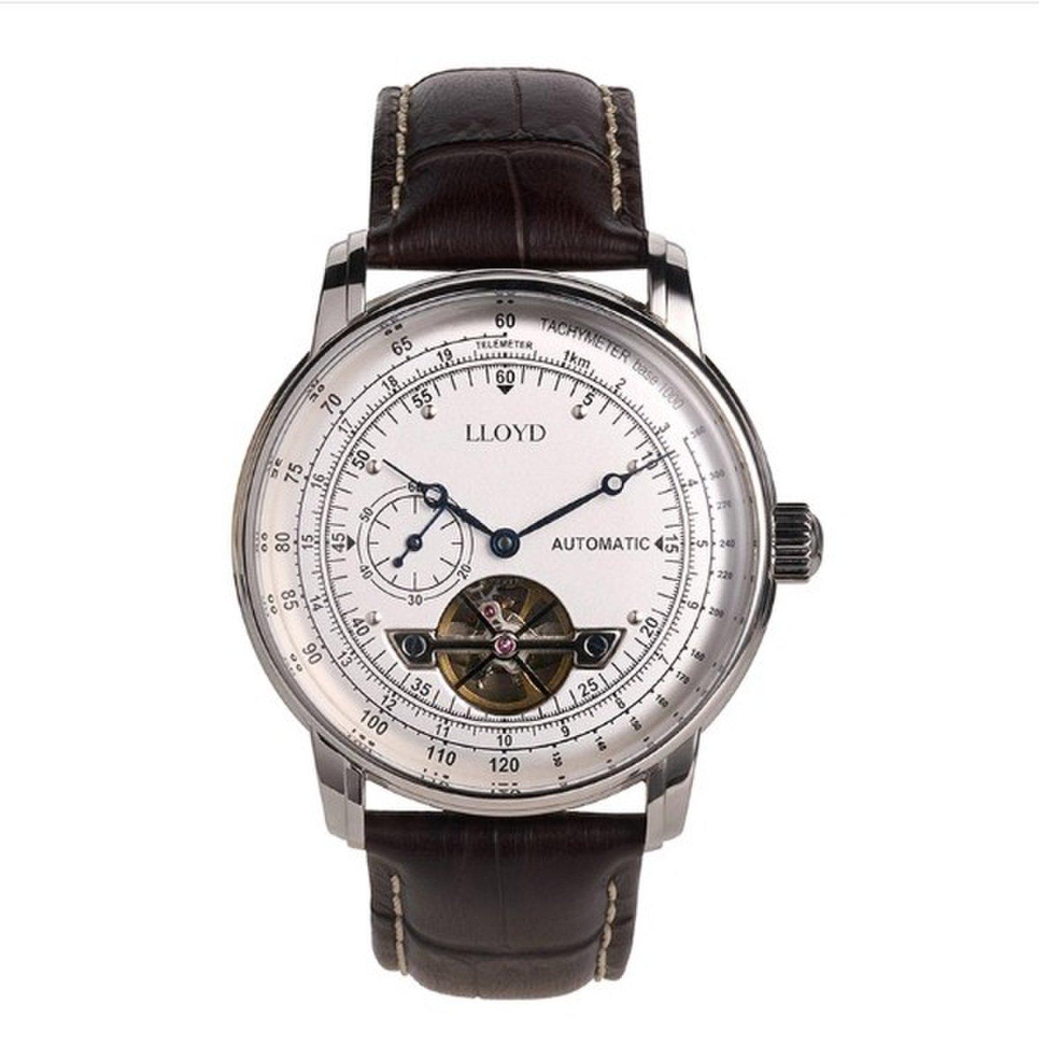 [LLOYD] Open Heart Men s Watch White Brown LL1A25T02ISR