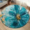 Beautiful flowers Round Area Rug,Carpet Rug for Living Room Bedroom Sofa Playroom Decor,Non-slip Floor Mat