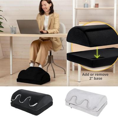 Foot Rest For Desk Adjustable Heights Leg Pillow Under Desk Stool With Warm Pocket For Living Room Bed Study Kitchen Home Dorm