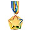 1 st Flerfärgad Femstjärnig Medalj Med Färgat Band Guld Silver Koppar Färg Medalj För Olika Tävlingar Souvenir Tomma Medaljer