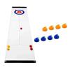 Tabletop Curling Game with 8/16 Tabletop Curling Stones Compact Curling Board Game Sport Party Game Equipment for Kids & Adults