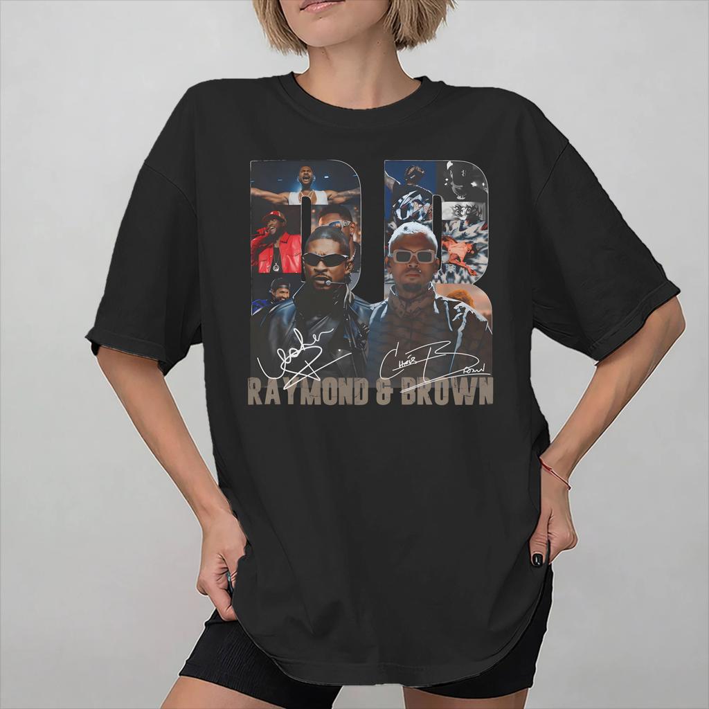 Graphic Printing Chris Brown Ushers RB Tour 2026 T Shirt for Unisex Women Pure Cotton Tshirts Short Sleeve Clothing