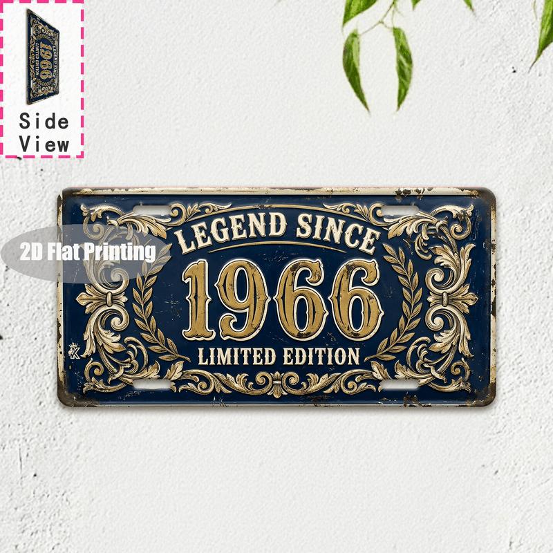 Vintage Distressed City Anchor Year Slogan License Plate Metal Tin Sign Retro Wall Decor For Bar Cafe Home Garden
