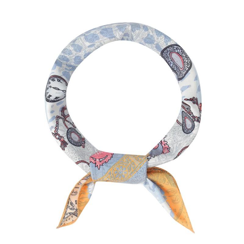 Zhonggao Youpin 2025 new spring, summer and autumn thin headscarf double-sided printed silk scarf square scarf