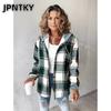 JPNTKY Dames Vintage Casual Herfst Winter Lange Mouw Jassen & Mantels