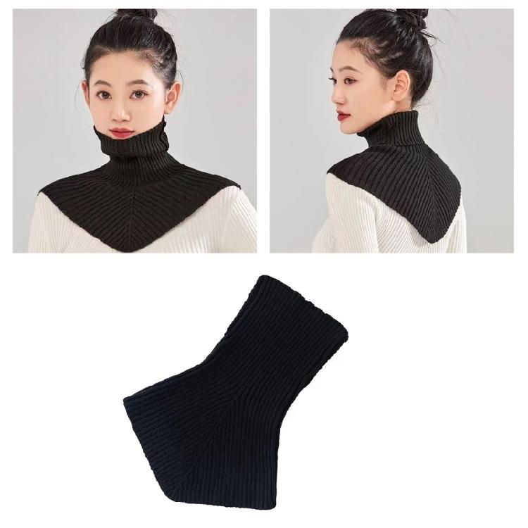 Outdoor Neck Guard Neckerchief Unisex Lining Soft High Collar Windproof Scarf for Office or Parties