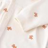 Babykoi Baby Clothes Long Sleeve Romper Spring Autumn Newborn Coveralls Front Open Collar Baby Girl Preparing for Maternity Gift Bow Pattern Orange 6M
