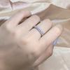 New Romantic Ring Valentine's Day Gift Fashion Personalized Zirconia Three Row Diamond Ring Female Wedding Proposal  Jewelry
