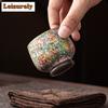 Rock Painting Time Teacup Luxury Tea Bowl Tea Cup Set Tea-tasting Smelling Cup Jianzhan Master Cups Dahongpao Teaware Supplies