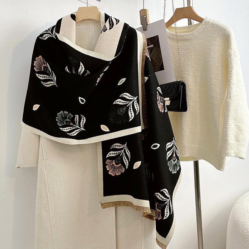 Women's Korean Style Cashew-Patterned Winter Scarf Shawl