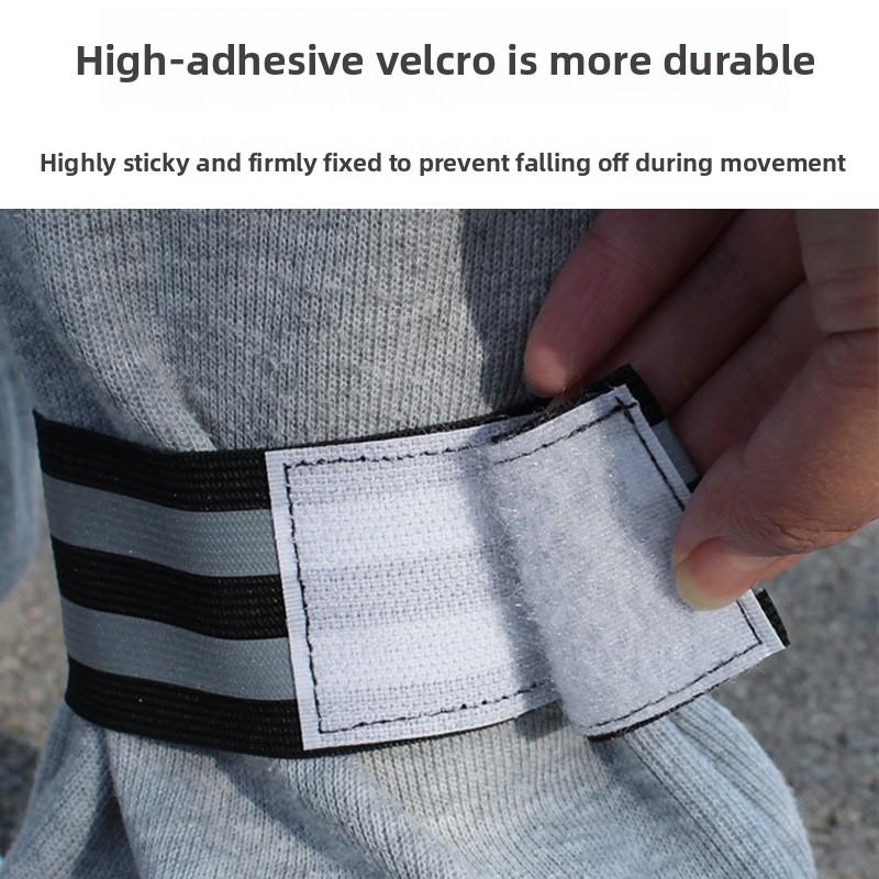 Bike Reflective Leg Cuff Strap Pants Holder Cycling Band for Folded Trousers High Visibility Night Safety Reflective Adjustable