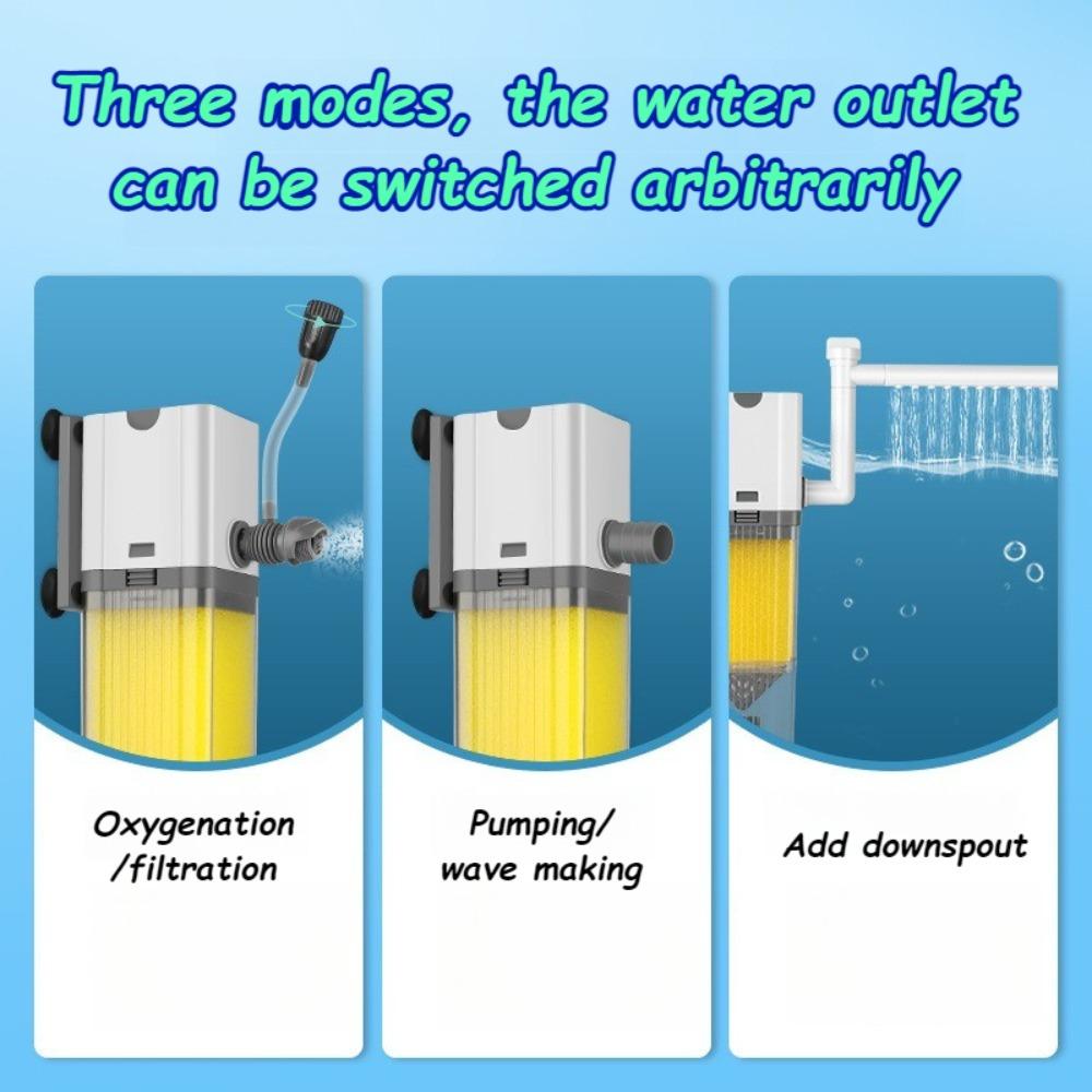Aquarium Filter Oxygenation and Wave Making Noiseless Water Pump Aquarium Purification Fish Tank Accessories Equipment