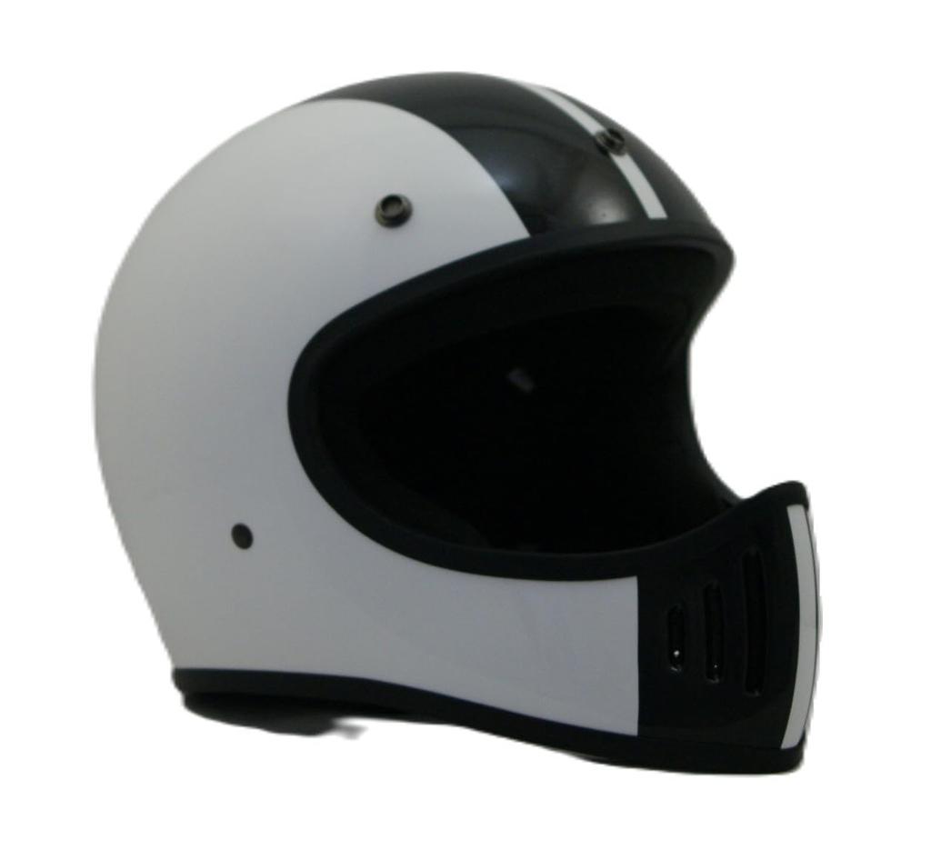 SunUp COBRA Full Face Motorcycle Size L White SM-002 Helmet, (59-60cm),