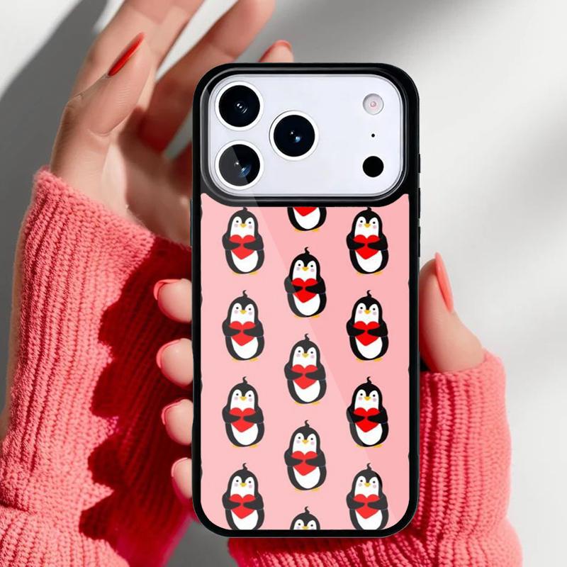 Lovely Penguin Phone Case for iPhone 17 16 15 14 13 Pro Max Back Cover for 12 11 Pro Coque