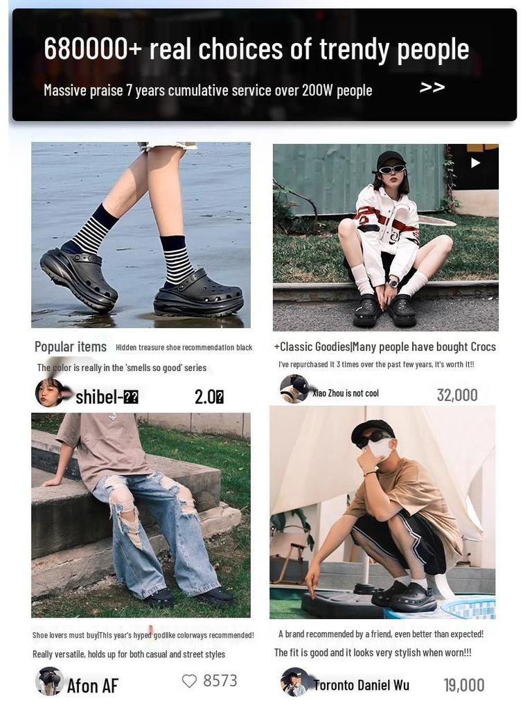 Cross-border Light Wheel Height-Boost Clogs: Non-slip, Thick-Soled, Versatile Beach & Outdoor Sandals