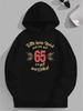 Plus Size Hoodie - "65" Graphic